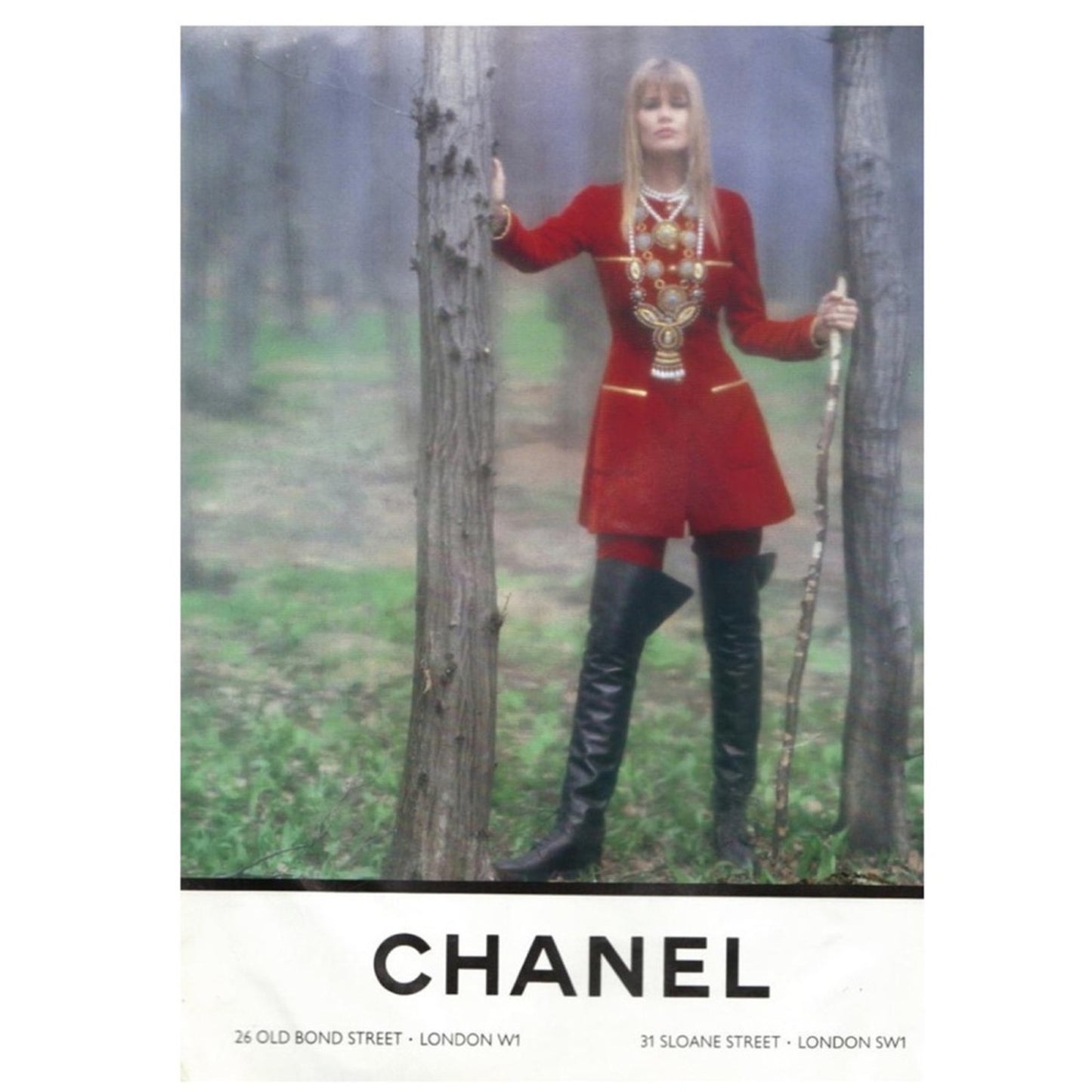 Chanel Vintage 1993 Interlocking CC buttons single breasted coat red velvet 40
