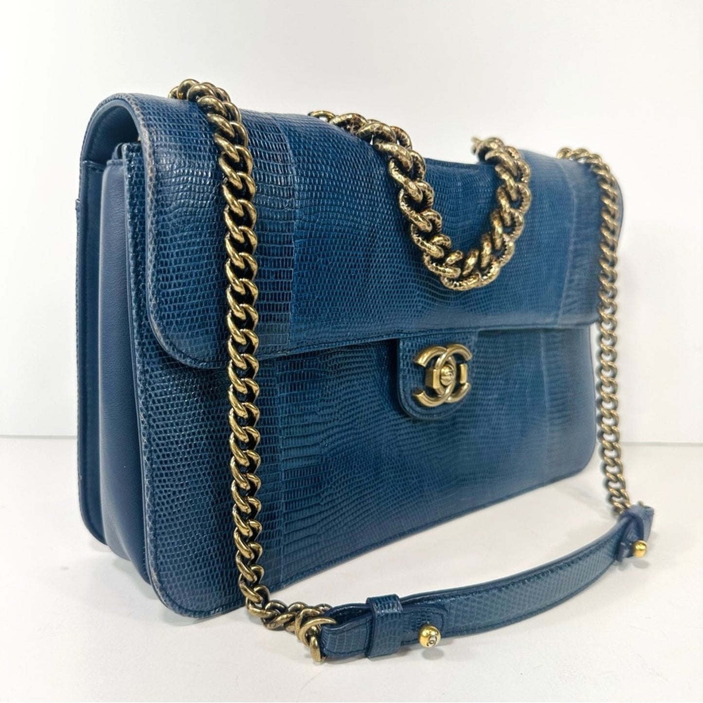 Chanel Large Lizard Perfect Edge Flap Bag Pre Fall 2012 Karl Lagerfeld Handbag