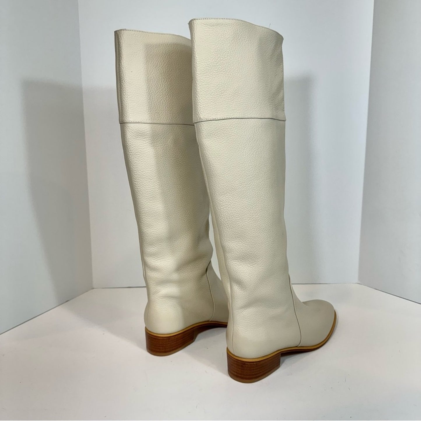 Rachel Comey Tall Thora Boot in Bone White Genuine Leather Knee High Boots 10