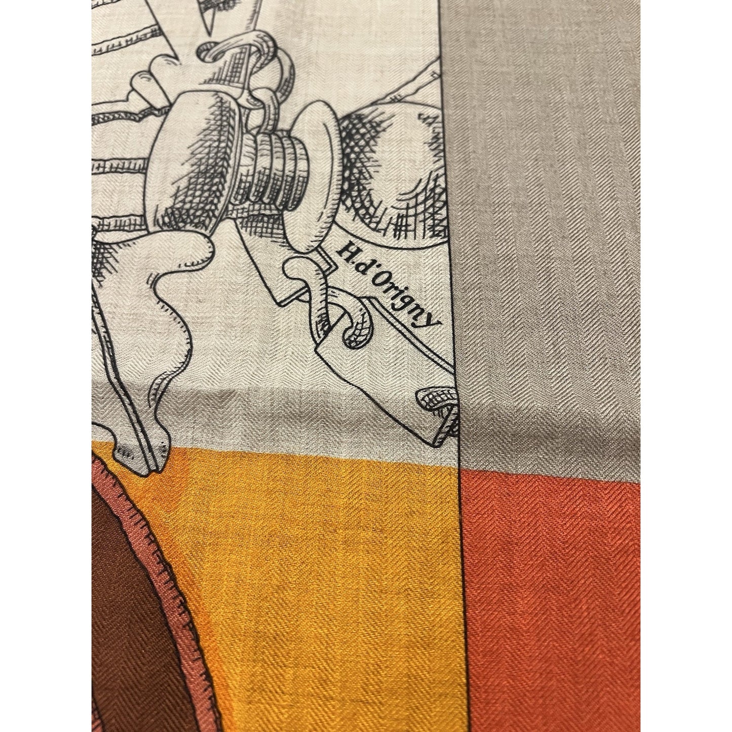 Hermes L’Instruction Du Roy 140cm Cashmere Silk Shawl NIB