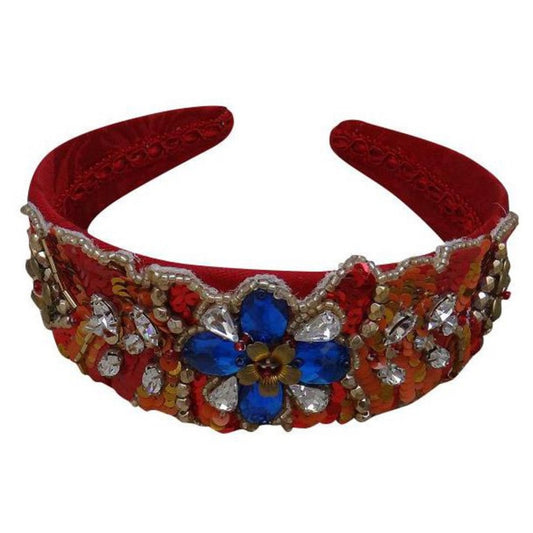 Dolce & Gabbana Red Jeweled Bedazzled Headband