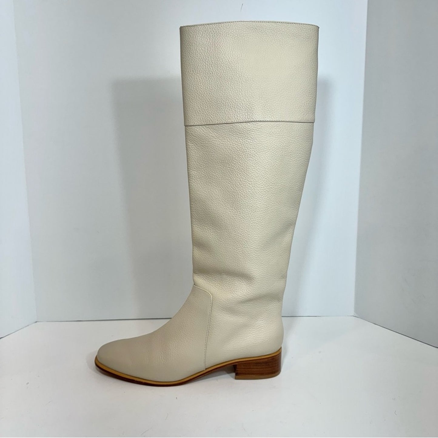 Rachel Comey Tall Thora Boot in Bone White Genuine Leather Knee High Boots 10