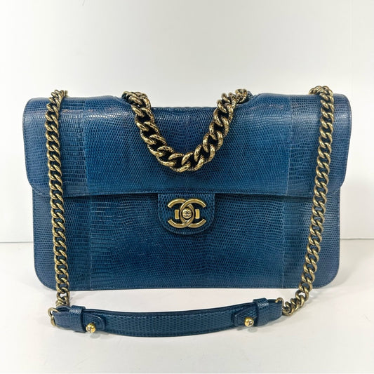 Chanel Large Lizard Perfect Edge Flap Bag Pre Fall 2012 Karl Lagerfeld Handbag