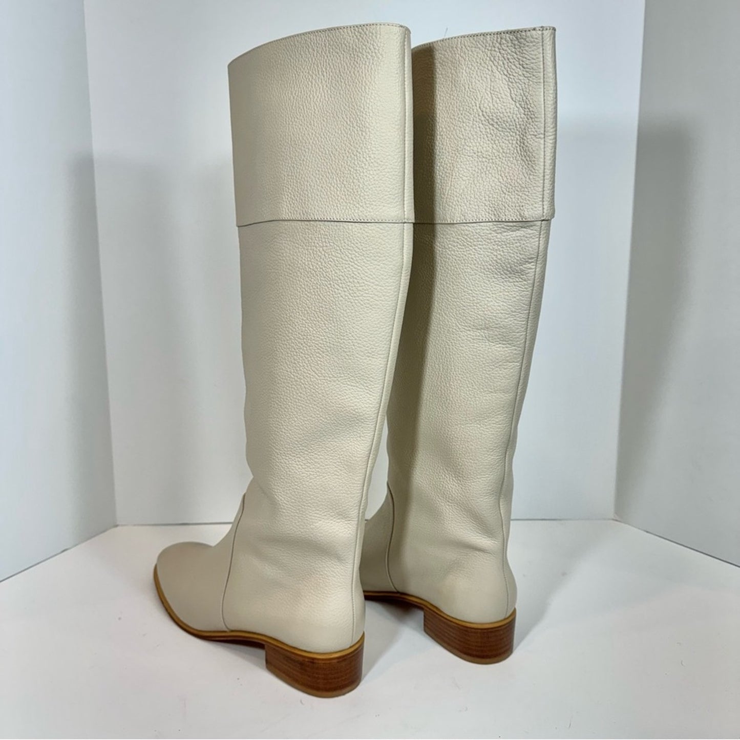 Rachel Comey Tall Thora Boot in Bone White Genuine Leather Knee High Boots 10