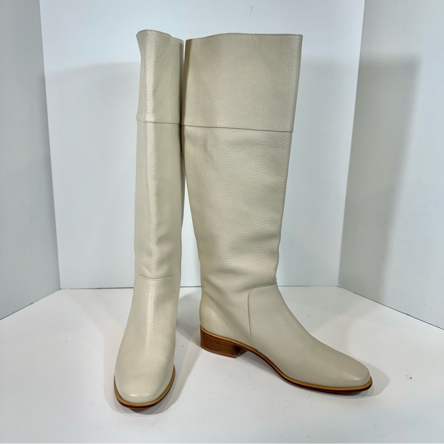 Rachel Comey Tall Thora Boot in Bone White Genuine Leather Knee High Boots 10