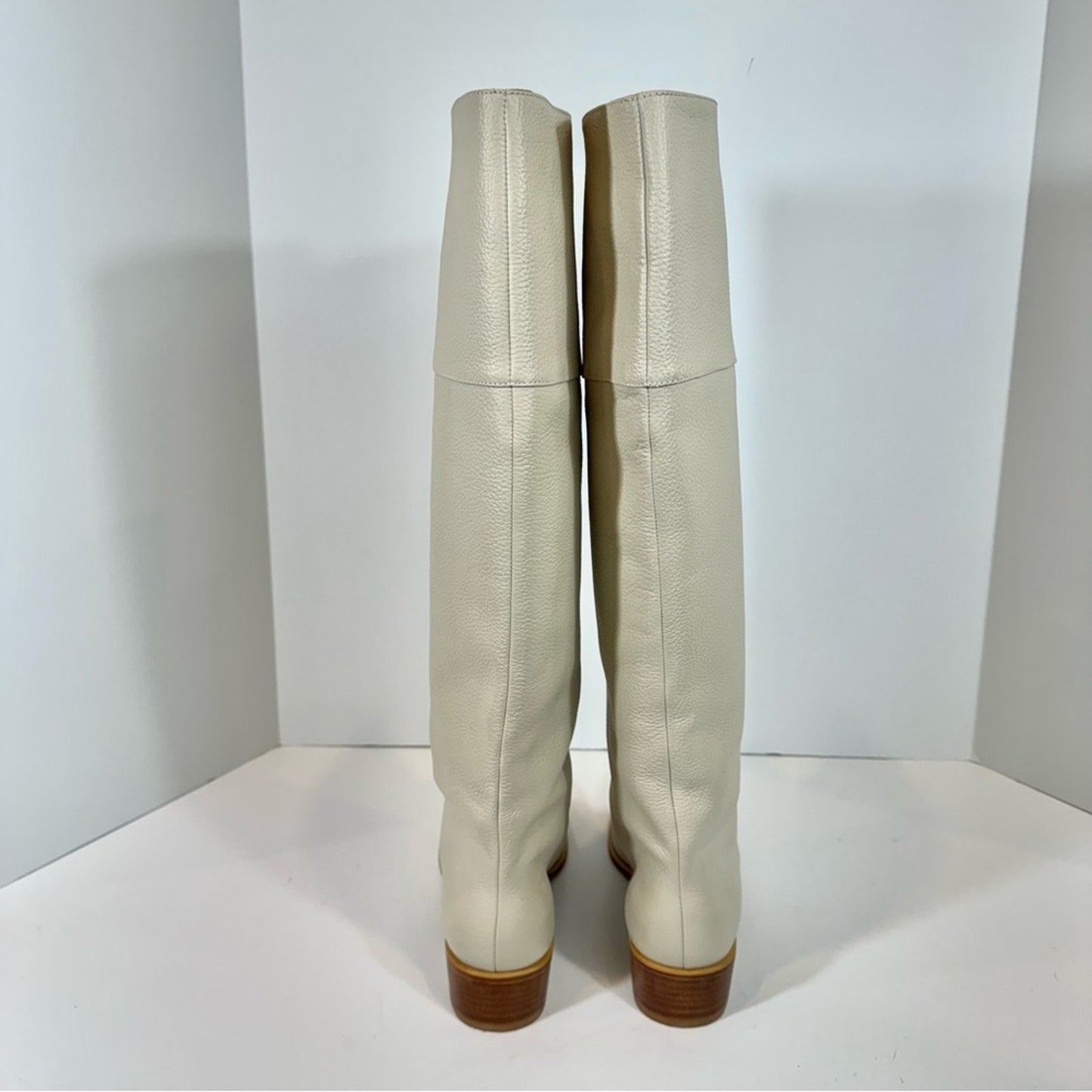 Rachel Comey Tall Thora Boot in Bone White Genuine Leather Knee High Boots 10